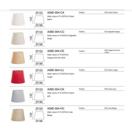 Applique tête de lit - Maxi E27 - 60W - Socle chromé - Abat-jour coton blanc/beige_1