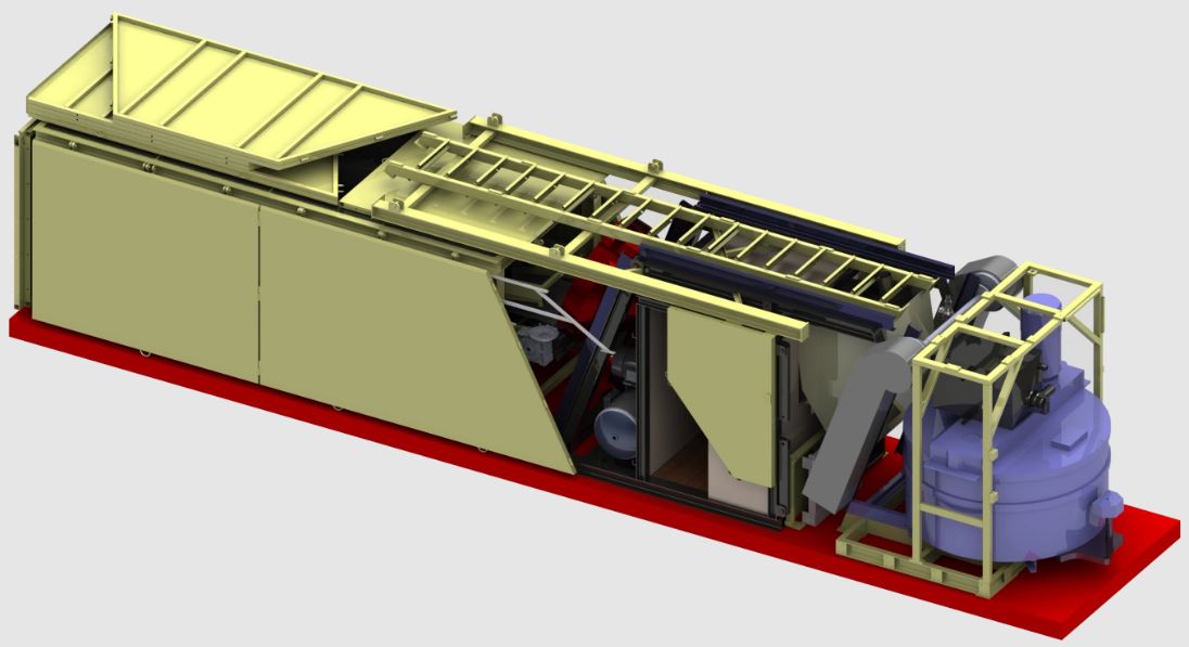 Installation compacte ROMETA pour fabriquer des éléments en béton