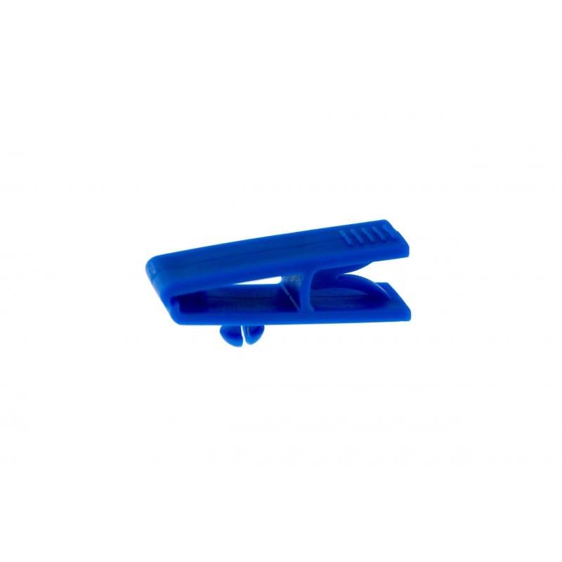 Clip plastique couleur à pince crocodile - sans lanière - perforation 5 mm - conditionnement par 100 - large choix de coloris_1