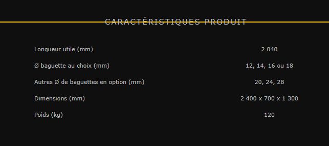 Plieuse baguetteuse - Jouanel Industrie - dimensions 2400 x 700 x 1300 mm - BAG2040MP - baguette Ø12 à 18 mm au choix_1