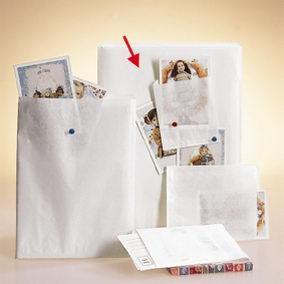 Pochettes cadeaux kraft lisse blanc 30x38cm - par 500 - sachets résistants_1