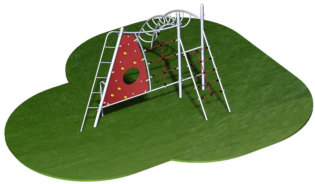 Structure de jeux inox pour 8 enfants - gamme Delta - Delta1_1