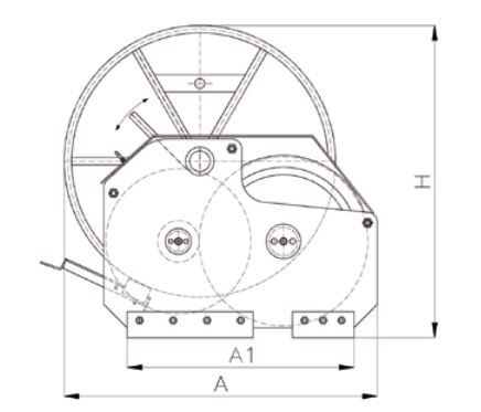 Treuil manuel de brelage Groupe DLD - diamètre du câble 18 à 34 mm - Adax_1