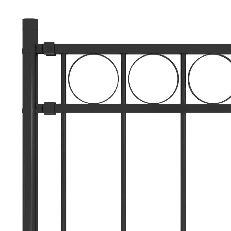 Vidaxl clôture de jardin acier 1,7x1,5 m noir 146315_1