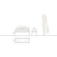 Brno 133132 - Jardinières en béton sablé ou peint - Komserwis - Hauteur : 45 cm_1