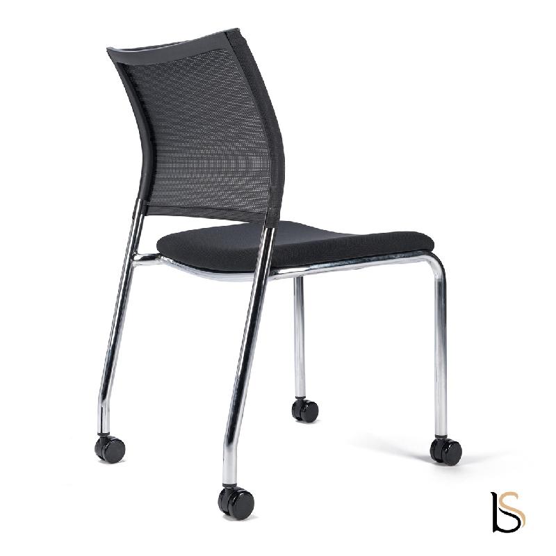 Chaise visiteurs Surf avec dossier en résille - Non, Roulettes_1