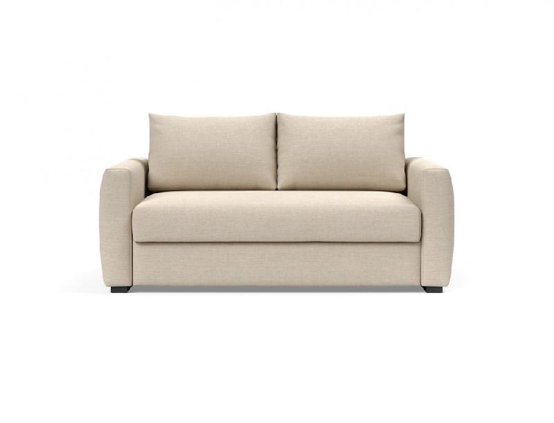 Canapé convertible design avec accoudoirs - COSIAL Innovation Living - Tissu Phobos Latte - 140x202 cm_1