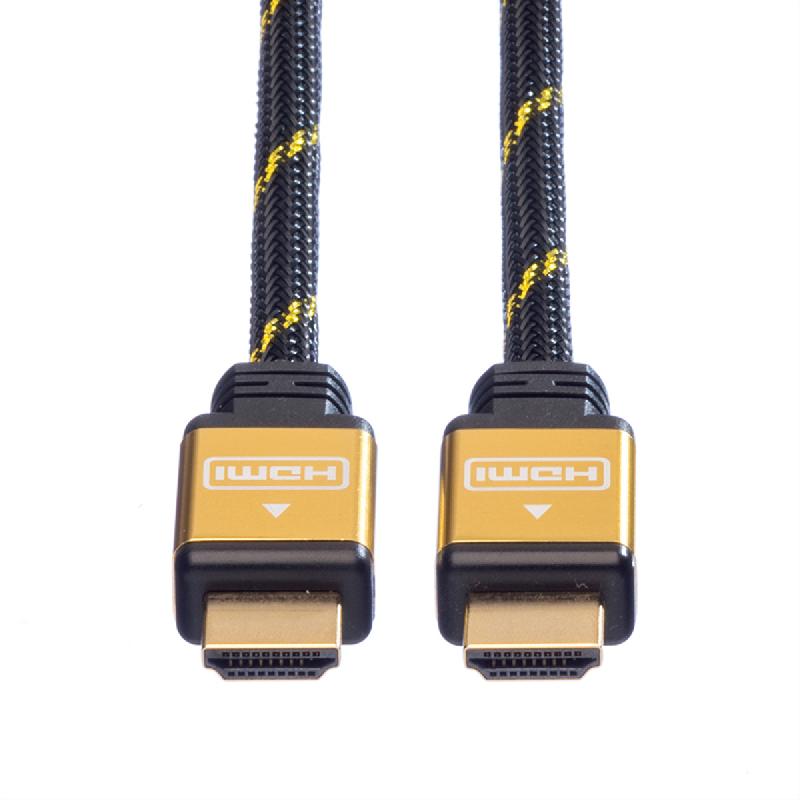 ROLINE GOLD Câble HDMI High Speed avec Ethernet, M-M, Retail Blister, 1 m_1
