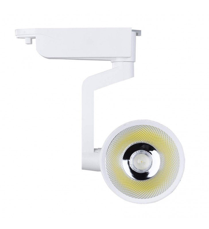 Spot LED 30W ROMA monophasé pour rail - 35° - lentille double effet - réf 4762c2_1