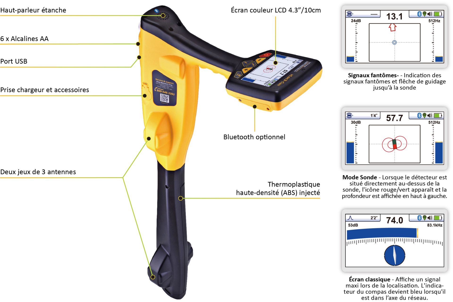Détecteur de sonde vLoc3-Cam - Simple, rapide et précis pour localiser sondes et têtes de caméra_0