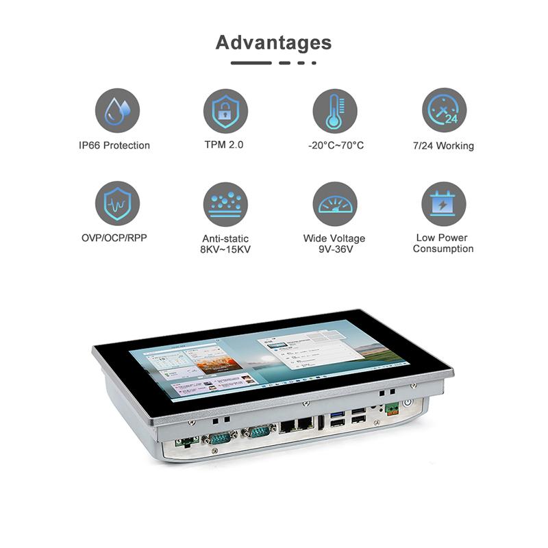 Panel PC industriel fanless 10.1