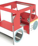 Cabane de jeu - Le Petit Véhicule LD1VC2100 - Inox et HPL - Pour 14 enfants - Hauteur de chute 100 cm_1