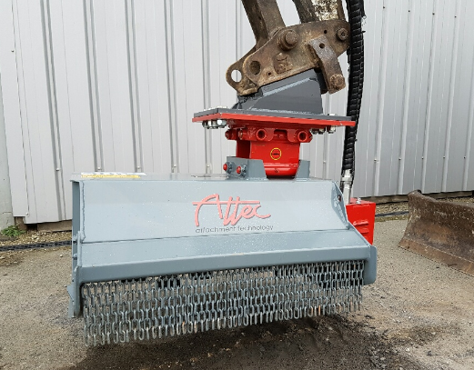 Débroussailleuse à fléaux Attec - adaptable sur mini pelles de 2,5T à 3,5T - 192 kg - largeur de coupe 800 mm_1