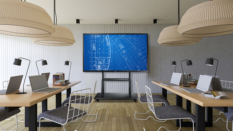 Écran tactile interactif multi-touch Optoma OP651RK - 4K UHD - 65'' à 86'' - 20 points de contact_1