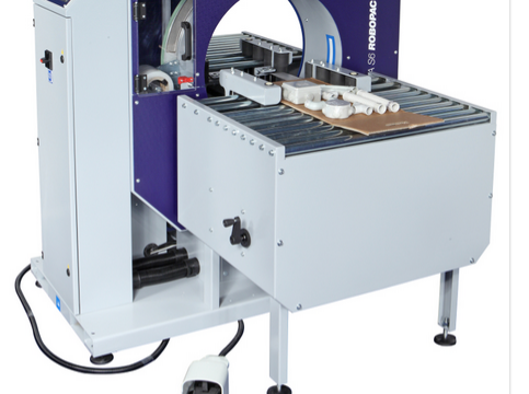 Filmeuse horizontale Compacta SPR - Suspension Packaging - Convoyeurs à rouleaux - Écran tactile - Pince et coupe automatique_1