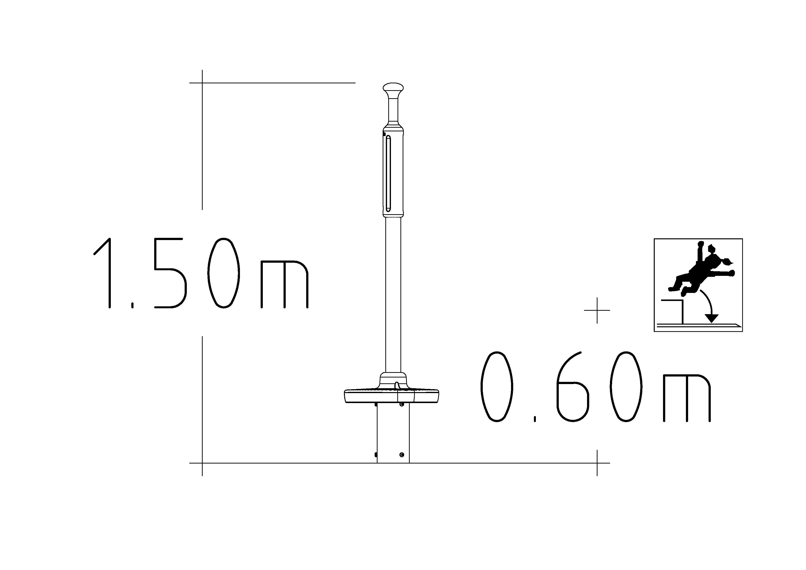 Manège tourniquet pirouette pour aires de jeux - réf 8056731-2 - HAGS - Rouge - Fondation à enterrer_1