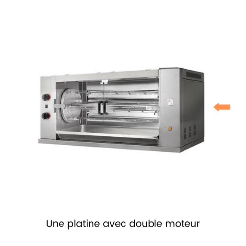 Rôtissoire multi-rotative à gaz - 4 broches - 24 poulets - 4MR | MCM -_1