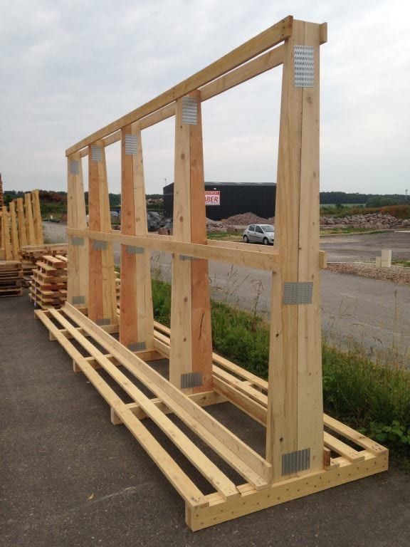 Chevalet de manutention type T sur-mesure - Chargement double face avec pieds centraux - Palemball_1