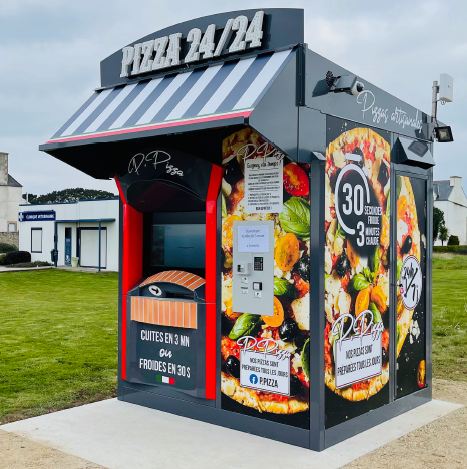 Kiosque autonome pour pizzas avec installation rapide