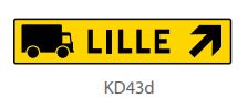 Panneau routier type KD 43c ou KD 43d - Indication de déviation - Dimensions et références disponibles_1