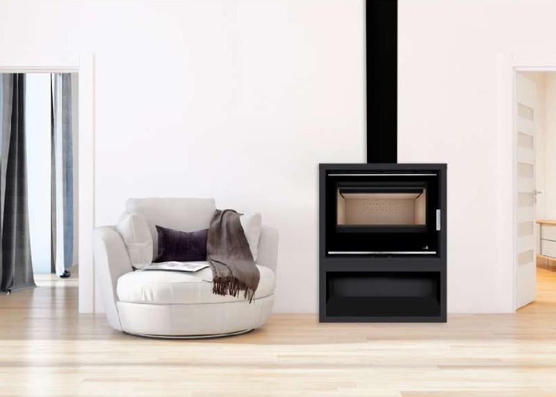 Poêle Ecodesign Portimao-SL-695-S-Box - 9kW avec ventilation - Dimensions : 760 x 617 mm + 350 x 457 mm_1