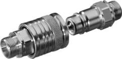 Coupleur enfichable - Série HP - Hydac - avec fourreau à double action et verrouillage par sphères_1