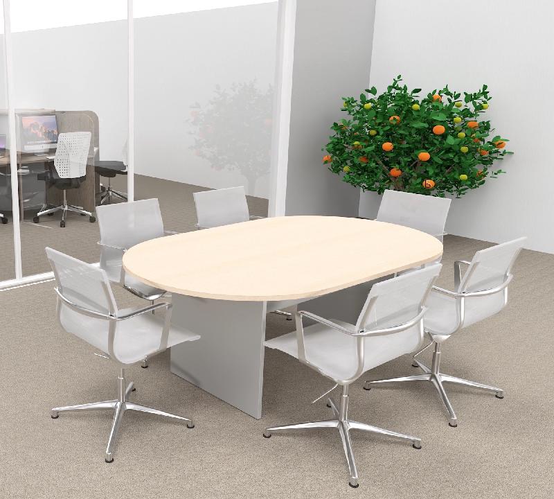 Table de réunion ovale Kate - Mobel Linea - 200, Hêtre_1