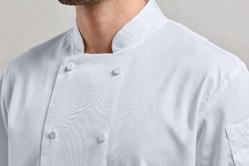 Veste de cuisine Coolchecker - Manches courtes, col mandarin, PR902 - Premier_1