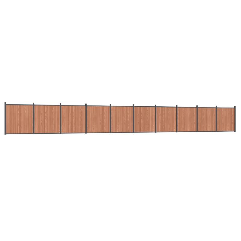 Vidaxl panneau de clôture marron 1737x186 cm wpc 3282807_1