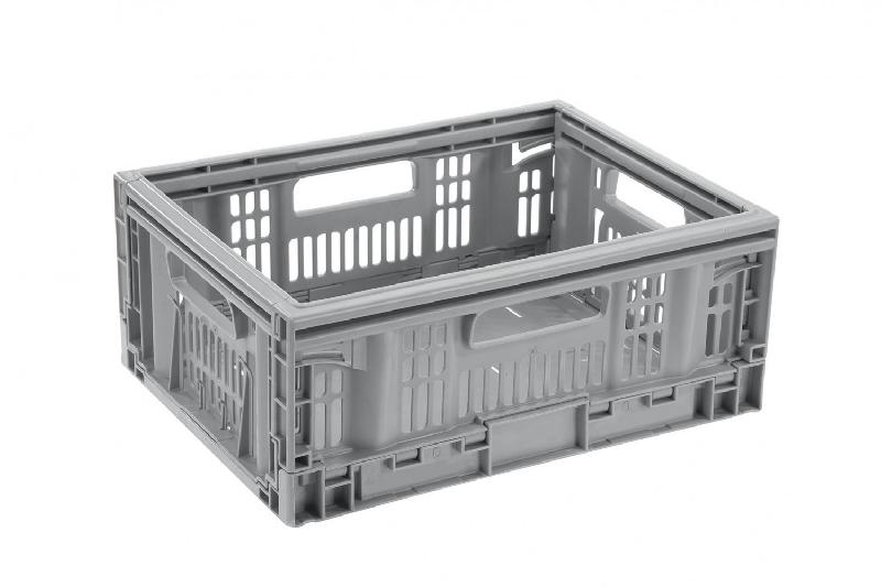 Casier en plastique professionnel TONTARELLI gris - 15.8L - l.40 x p.30 x h.16.9 cm_1