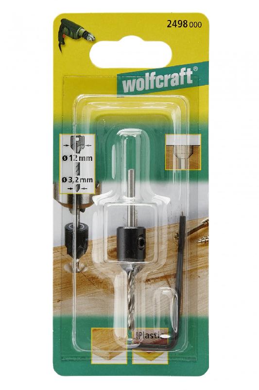 Perforateur bois multimatériau WOLFCRAFT - diamètre 3.2 mm - acier, emmanchement cylindrique_1