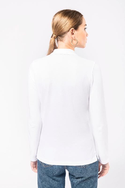 Polo manches longues femme - Réf: K244 - Kariban - Coton peigné - Lavable à 60°C_1