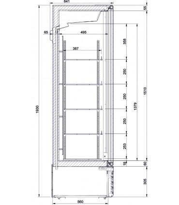 Vitrine verticale positive , pour chr, traiteurs, boulangeries, pâtisseries et chocolateries -glee 41 iarp_1