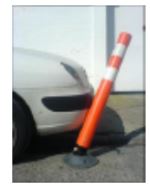 Balise de jalonnement routière articulée à 360° en PEHD - 3 hauteurs disponibles - STI Balisage routier_1