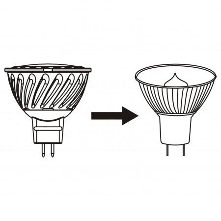 Lampe LED PRO GU5.3 - Ampoule LED 7.60W 4000K Gris - Intérieur/Extérieur - IP20_1