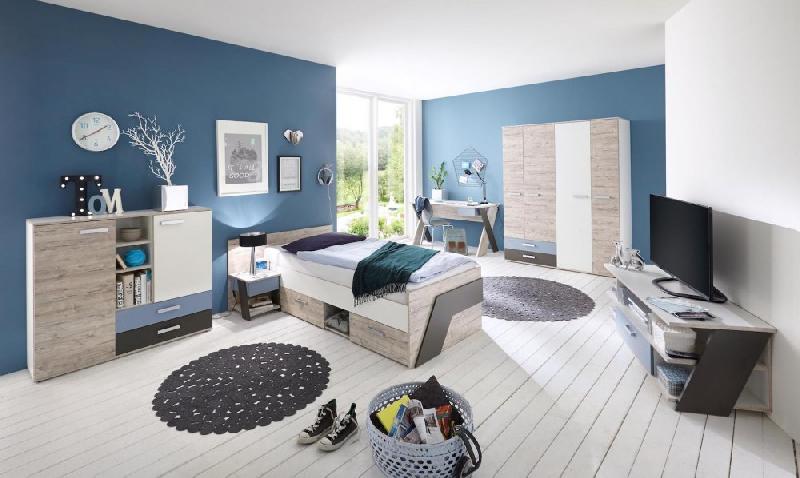 Lit compact NANTES - 2 tiroirs, couchage 140 cm, design moderne et fonctionnel_1