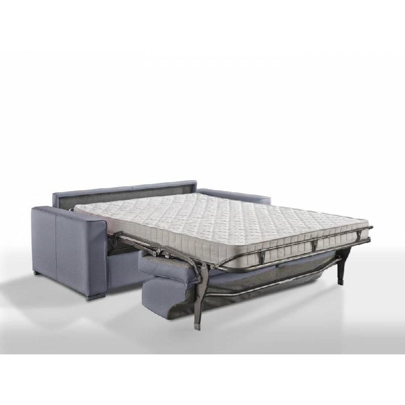 Canapé convertible express premium 120 cm - sommier à lattes Renatonisi - matelas Bultex - velours bleu cobalt_1