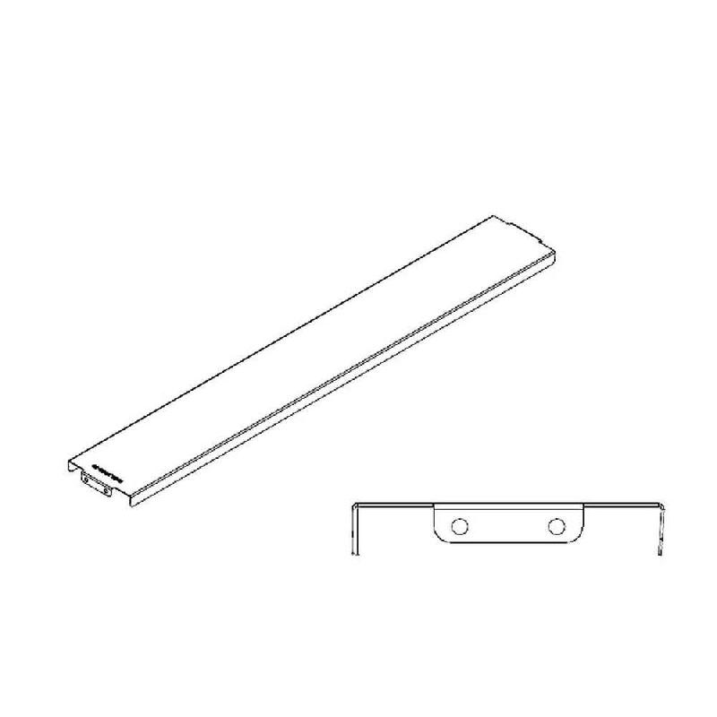 Chapeau de gondole 1000x80mm S50 - crème - acier - pour éléments bas de 140cm_1