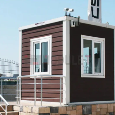 Guérite de Gardiennage et Kiosque Préfabriqué - Panneau Sandwich Isolé - Laine de Roche, Polyuréthane ou Polystyrène_1