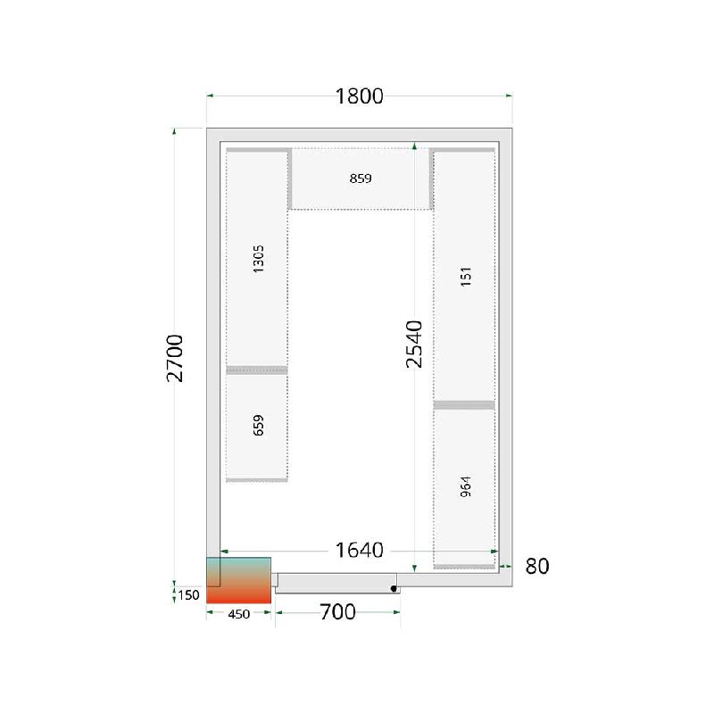 Kit de rayonnage pour Chambres Froides Tefcold CRPF1827_1
