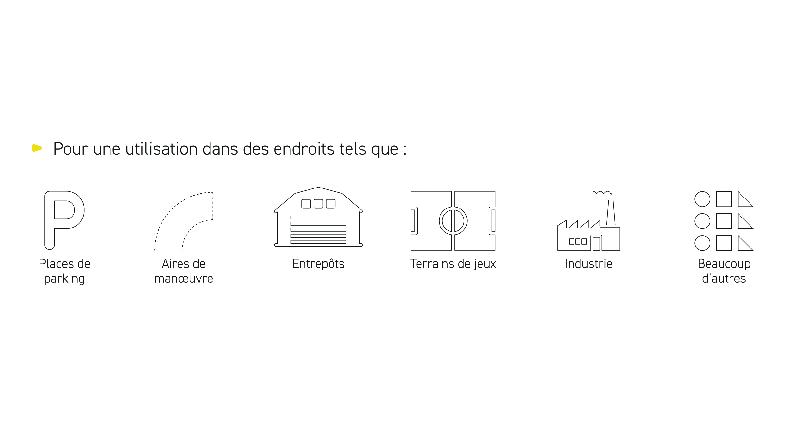 Aérosols de traçage - Peinture acrylique spéciale pour sol - Intérieur/Extérieur - 650ml/500ml net - Marque Romus_1