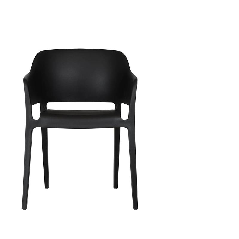 Giethoorn - Chaise empilable en polypropylène noir_1
