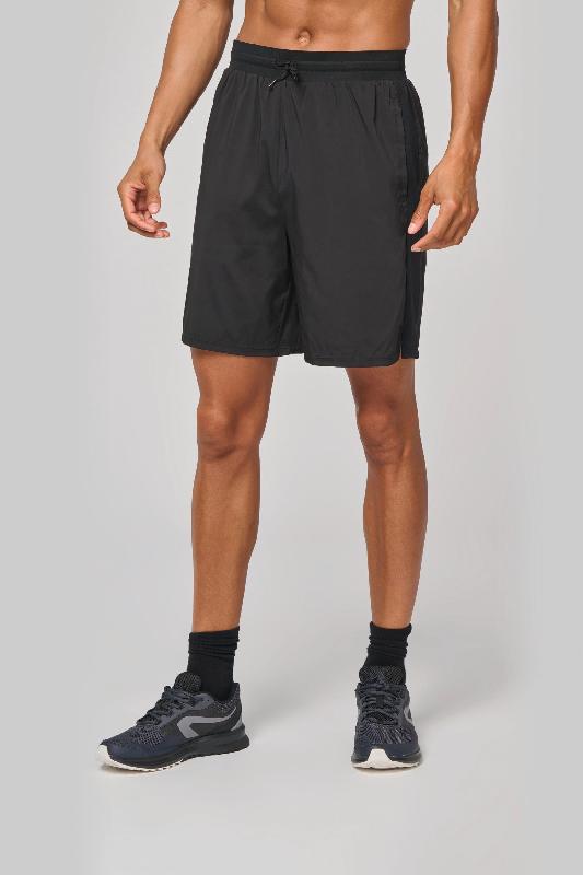 Short écoresponsable 2 en 1 avec sous short intégré homme - Réf: PA1032 - PROACT_1