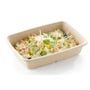 Boite repas écrue en bagasse - Bio Futura - 1050 ml - Compostable et résistante aux liquides - SCSBMB1L_1