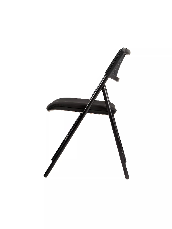 Chaise pliante confortable noir_1