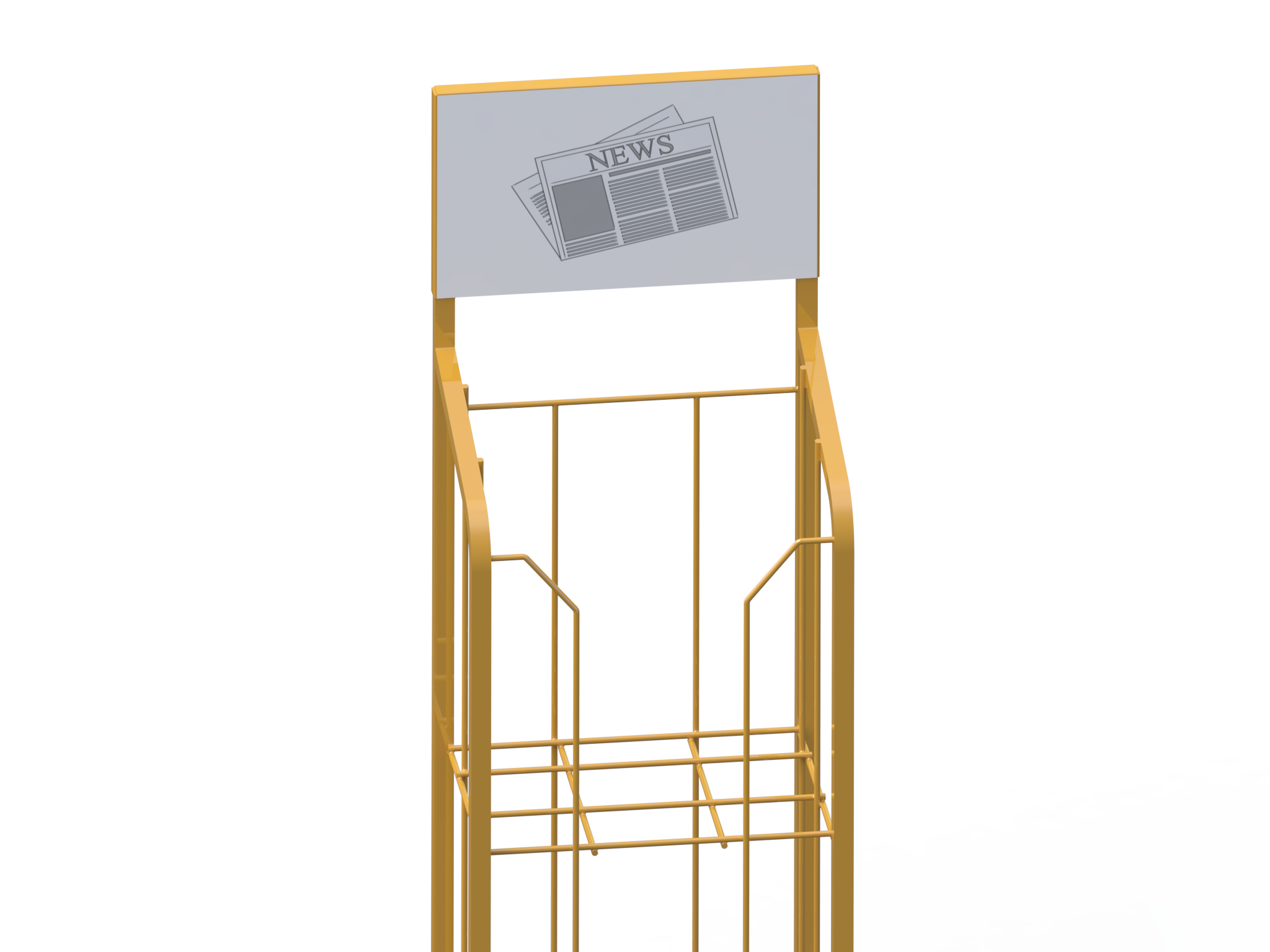 Chevalet - Présentoir fixe en métal avec emplacement pour livres et journaux - Option roulettes_1