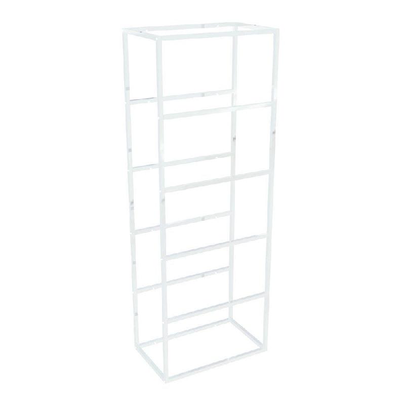 Structure autoportante 6 tablettes L64,2xP39,2xH177cm - blanc mat - Collection CUBIK_1