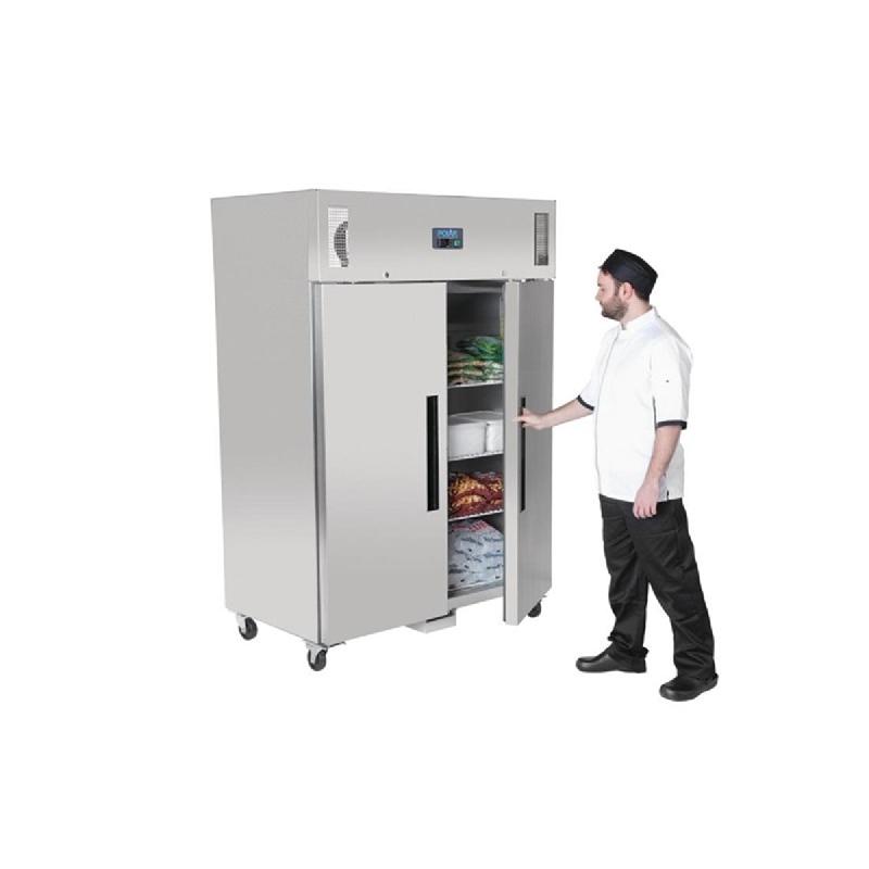 Armoire réfrigérée négative double Inox GN 2/1 - 2 portes - Série G - 1200L | Polar - G595_1