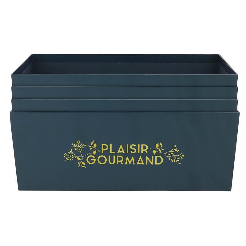 Boite carton rectangle empilable Plaisir Gourmand 33x21 -_1