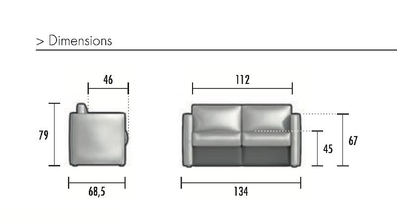 Canapé deux places SF3 - Mobel Linea - Beige_1